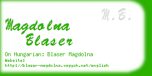 magdolna blaser business card